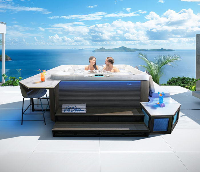 Calspas hot tub being used in a family setting - Sanford